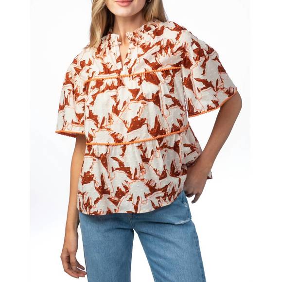 NEW CROSBY BY MOLLIE BURCH ellis top in sycamore shadows - Picture 1 of 3